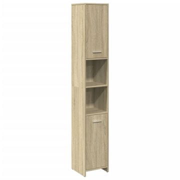 Vidaxl Kopalniška omarica sonoma hrast 30x30x183,5 cm inženirski les