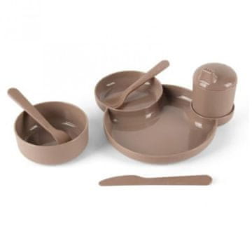 Dantoy tiny Bio jedilni set Mocca 7ks 0m+