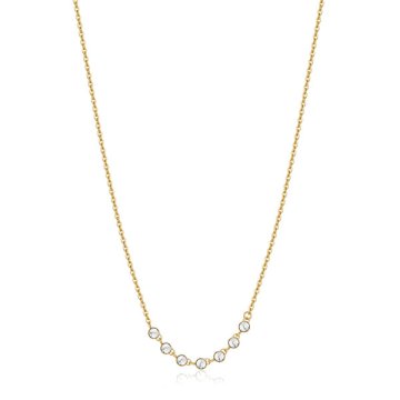 Brosway Nežna pozlačena ogrlica s kristali Symphonia BYM132