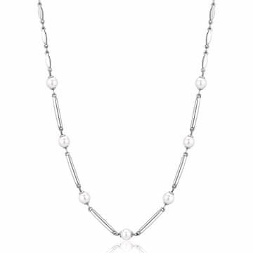 Brosway Elegantna jeklena ogrlica z biseri Affinity BFF160