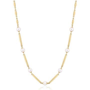 Brosway Elegantna pozlačena biserna ogrlica Affinity BFF161