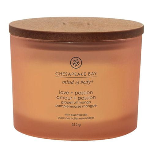 Svíčka Chesapeake Bay Candle 3 knoty, Love & Passion, Láska a vášeň, grapefruit a mango, 312 g