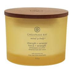 Svíčka Chesapeake Bay Candle 3 knoty, Strength & Energy, Síla a energie, ananas a kokos, 312 g