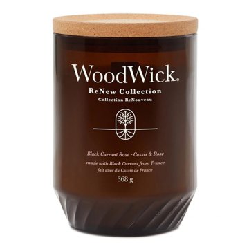 Woodwick Svíčka ReNew velká, Black Currant & Rose, Černý rybíz a růže, 368 g