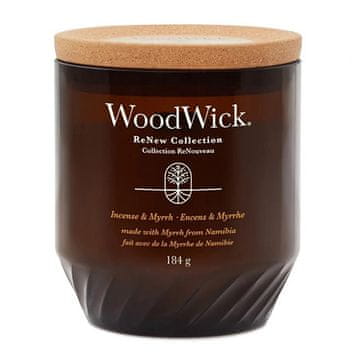 Woodwick Svíčka ReNew střední, Incense & Myrrh, Kadidlo a myrha, 184 g