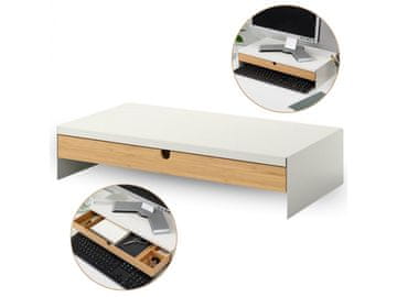 IKEA ELLOVEN Stojalo za monitor s predalom, belo IKEA