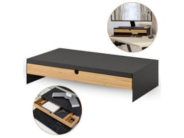 IKEA ELLOVEN Stojalo za monitor s predalom, antracit IKEA