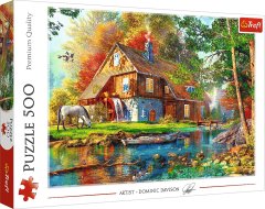 Trefl Puzzle Mlin ob reki 500 kosov