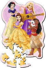 Trefl Lesena konturna sestavljanka Disney: Čudovite princeske 50 kosov