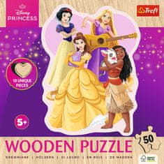 Trefl Lesena konturna sestavljanka Disney: Čudovite princeske 50 kosov