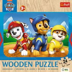 Trefl Lesena sestavljanka Paw Patrol: Cute team of dogs 24 kosov
