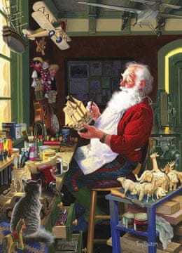 Cobble Hill Puzzle Božičkova delavnica 500 kosov