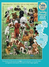 Cobble Hill Družinska sestavljanka Puppy love 350 kosov