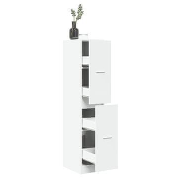 Vidaxl vidaXL Lekarniška omarica bela 30x41x144,5 cm material na osnovi lesa