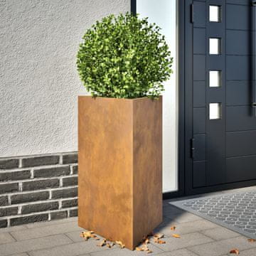 Vidaxl vidaXL Vrtni lonci 2 kosa trikotni 50x43x75 cm kortensko jeklo