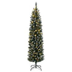 Vidaxl Umetna ozka novoletna jelka 150 LED diod 120 cm