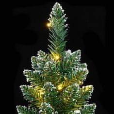 Vidaxl Umetna ozka novoletna jelka 150 LED diod 150 cm