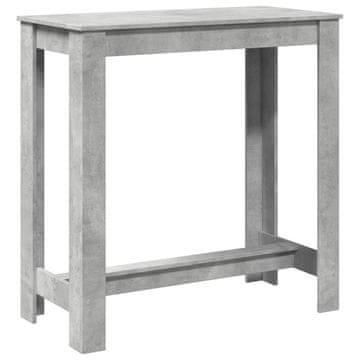 Vidaxl Barska miza betonsko siva 102x50x103,5 cm inženirski les