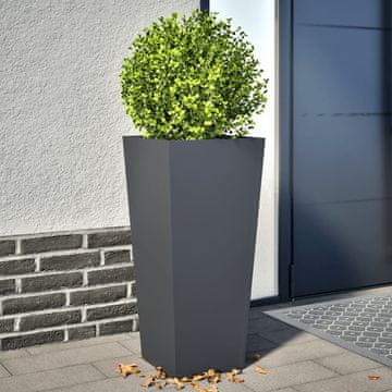 Vidaxl vidaXL Vrtni sadilniki, 2 kosa, antracit, 35x35x75 cm, jeklo