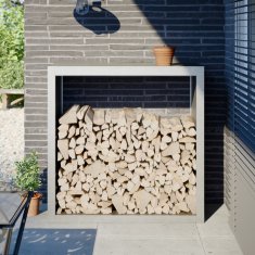 Vidaxl Stojalo za drva 100x40x100 cm nerjaveče jeklo