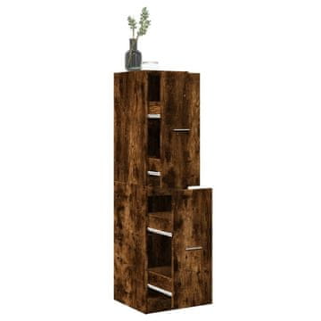 Vidaxl vidaXL Lekarniška omarica dimljen hrast 30x41x144,5 cm