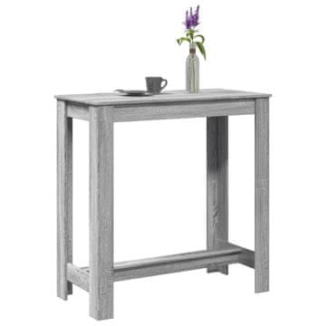 Vidaxl vidaXL Barska miza, siva, hrast sonoma, 102x50x103,5 cm