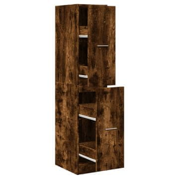 Vidaxl Lekarniška omara dimljeni hrast 30x41x144,5 cm inženirski les