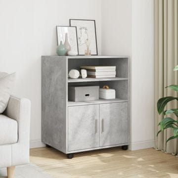 Vidaxl vidaXL Omarica na kolesih betonsko siva 60x48x81 cm