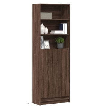 shumee vidaXL Visoka omara LED rjavi hrast 69x32,5x200 cm inženirski les