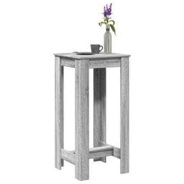 Vidaxl vidaXL Barska miza, siva, hrast sonoma, 51x50x103,5 cm