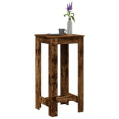 shumee vidaXL Barska miza dimljeni hrast 51x50x103,5 cm inženirski les