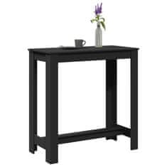 shumee vidaXL Barska miza črna 102x50x103,5 cm inženirski les