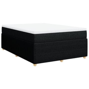 Vidaxl Box spring posteljni z vzmetnico črn 140x190 cm blago