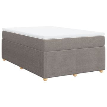 Vidaxl Box spring postelja z vzmetnico taupe 120x200 cm blago
