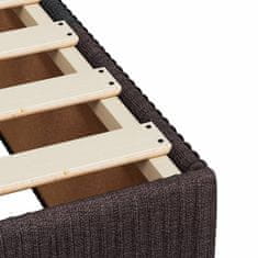 Vidaxl Box spring postelja z vzmetnico temno rjav 200x200 cm blago