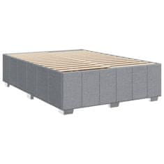 Vidaxl Box spring postelja z vzmetnico svetlo siva 160x200 cm žamet