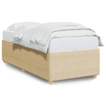 Vidaxl posteljni okvir brez vzmetnice Cream 80x200 cm Tkanina