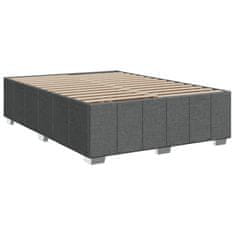 Vidaxl Box spring postelja z vzmetnico temno siva 160x200 cm blago