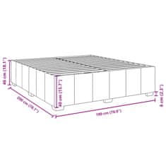 Vidaxl Box spring postelja z vzmetnico črna 180x200 cm blago