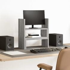 Vidaxl Organizator za mizo nastavljiv siva sonoma 40x17x41 cm les