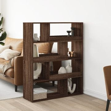 shumee vidaXL Pregrada za prostor rjav hrast 100x33x125,5 cm inženirski les