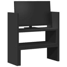 Vidaxl Organizator za mizo nastavljiv črn 40x17x41 cm inženirski les