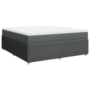 Vidaxl Box spring postelja z vzmetnico temno siva 180x200 cm blago