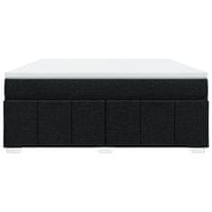 Vidaxl Box spring postelja z vzmetnico črna 180x200 cm blago