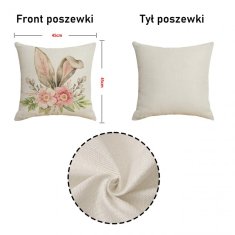 Flamenco Mystique Prevleka za blazino 45 x 45 cm, pomladni motiv BOHO, enostranski tisk, 100% poliester