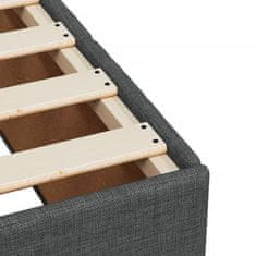 Vidaxl Box spring postelja z vzmetnico temno siva 90x190 cm blago