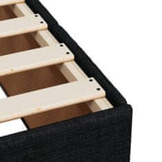 Vidaxl Box spring postelja z vzmetnico črn 120x200 cm blago