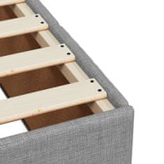 Vidaxl Box spring postelja z vzmetnico svetlo siva 140x200 cm blago