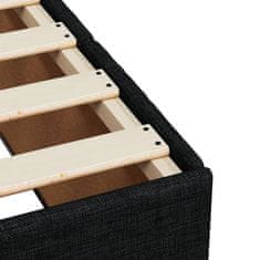 Vidaxl Box spring postelja z vzmetnico črn 90x190 cm blago