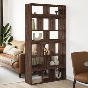 shumee vidaXL Pregrada za prostor rjav hrast 100x33x187,5 cm inženirski les